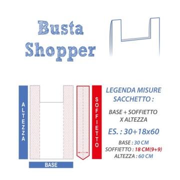 Shopper Plastica Lucida Maxi Bianca 10 Kg